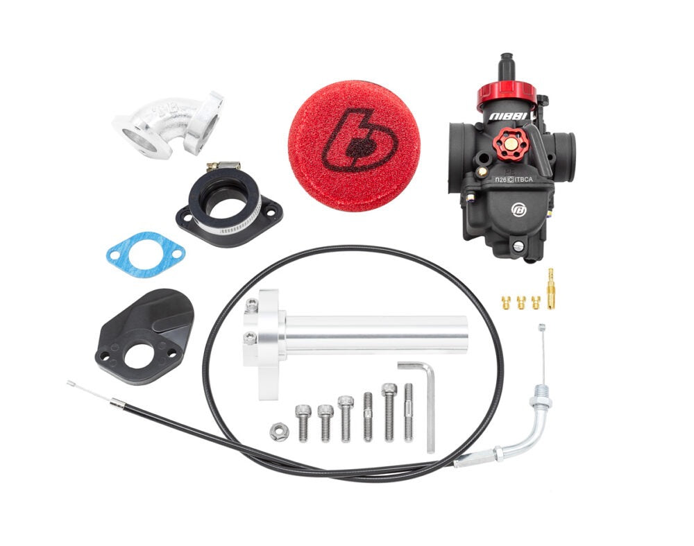 TB Parts Carb Kit, Nibbi PE26, 1/4 Turn Throttle - Honda V2 Race Head & YX140/125